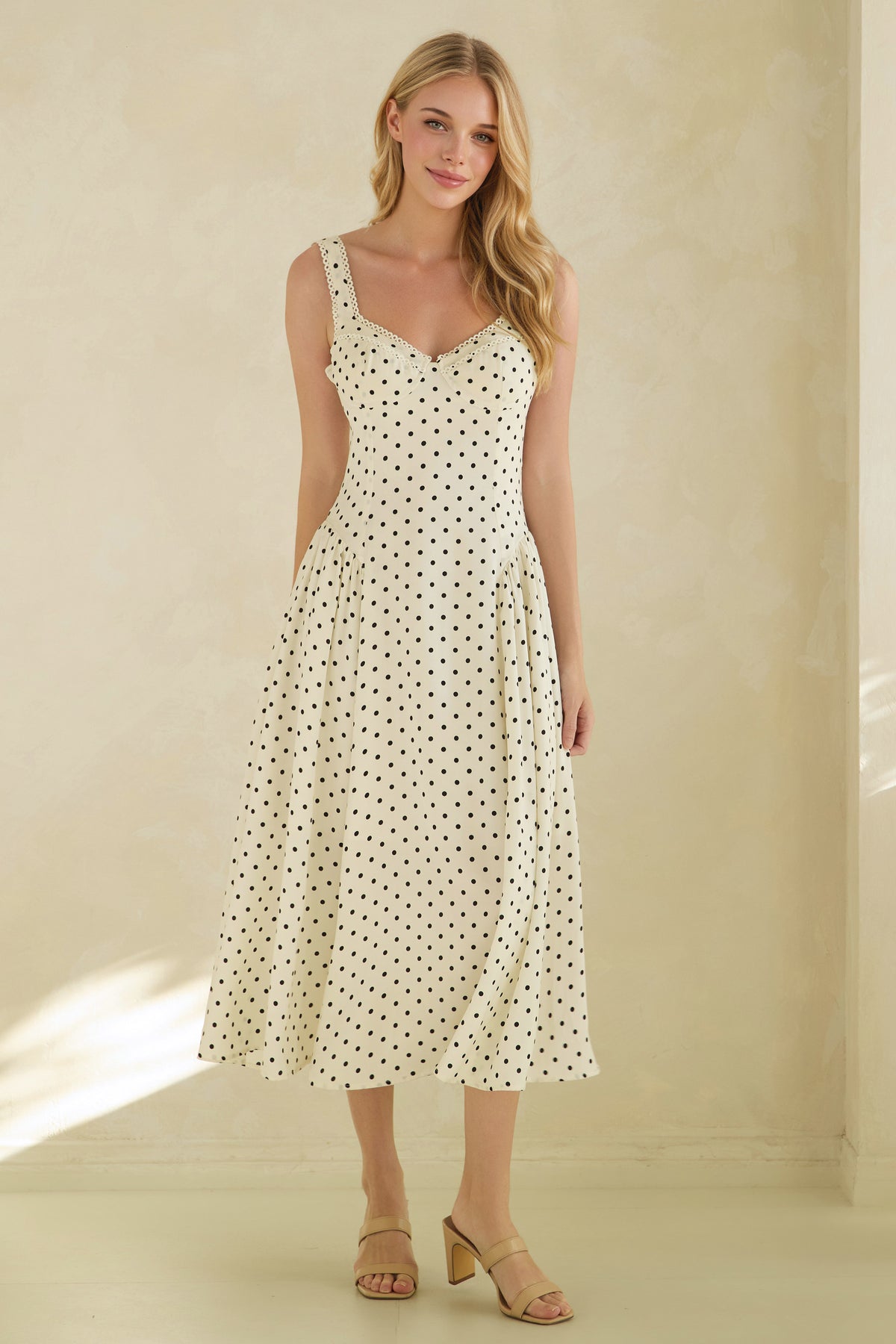 The Parisienne Polka-Dot Dress