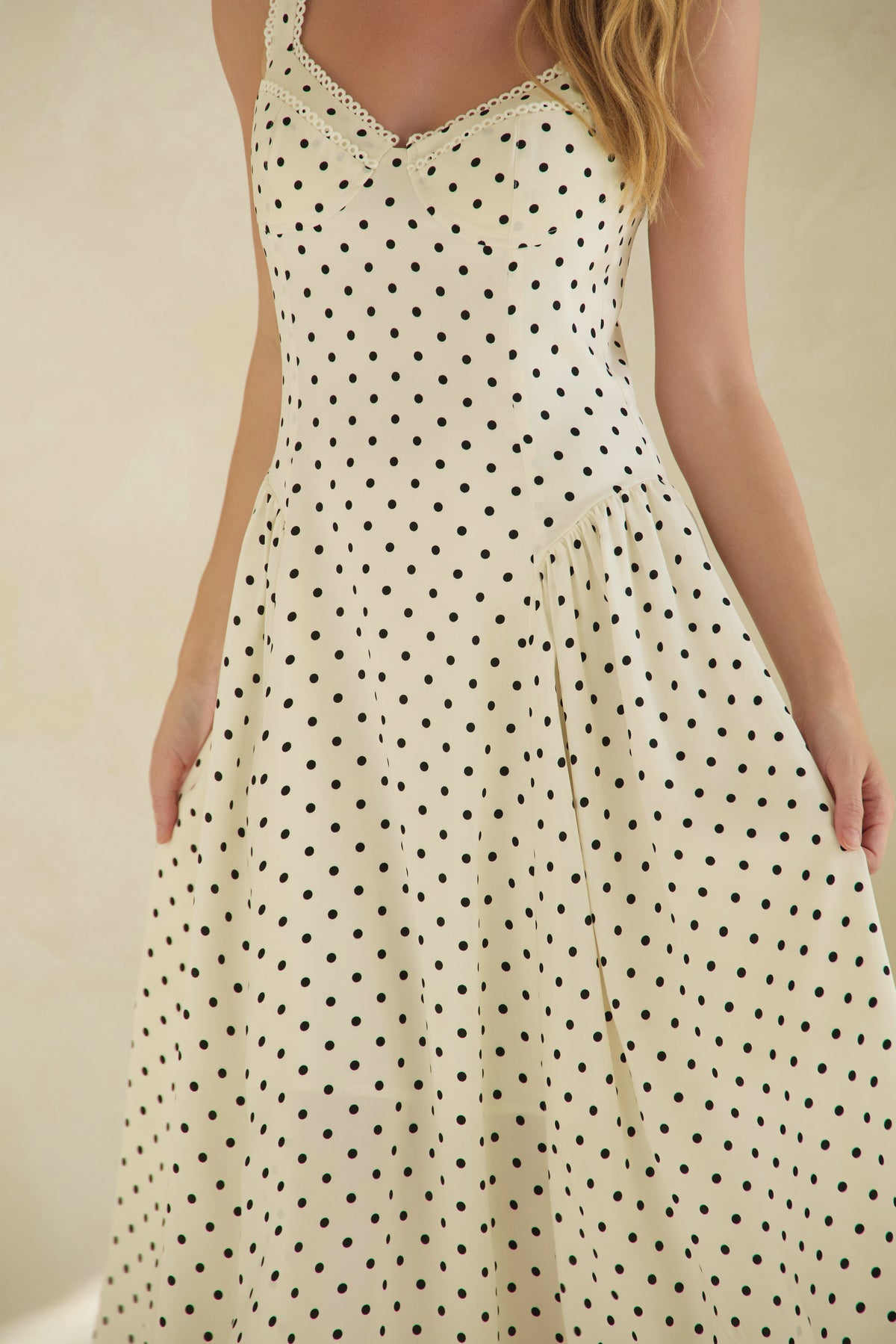 The Parisienne Polka-Dot Dress