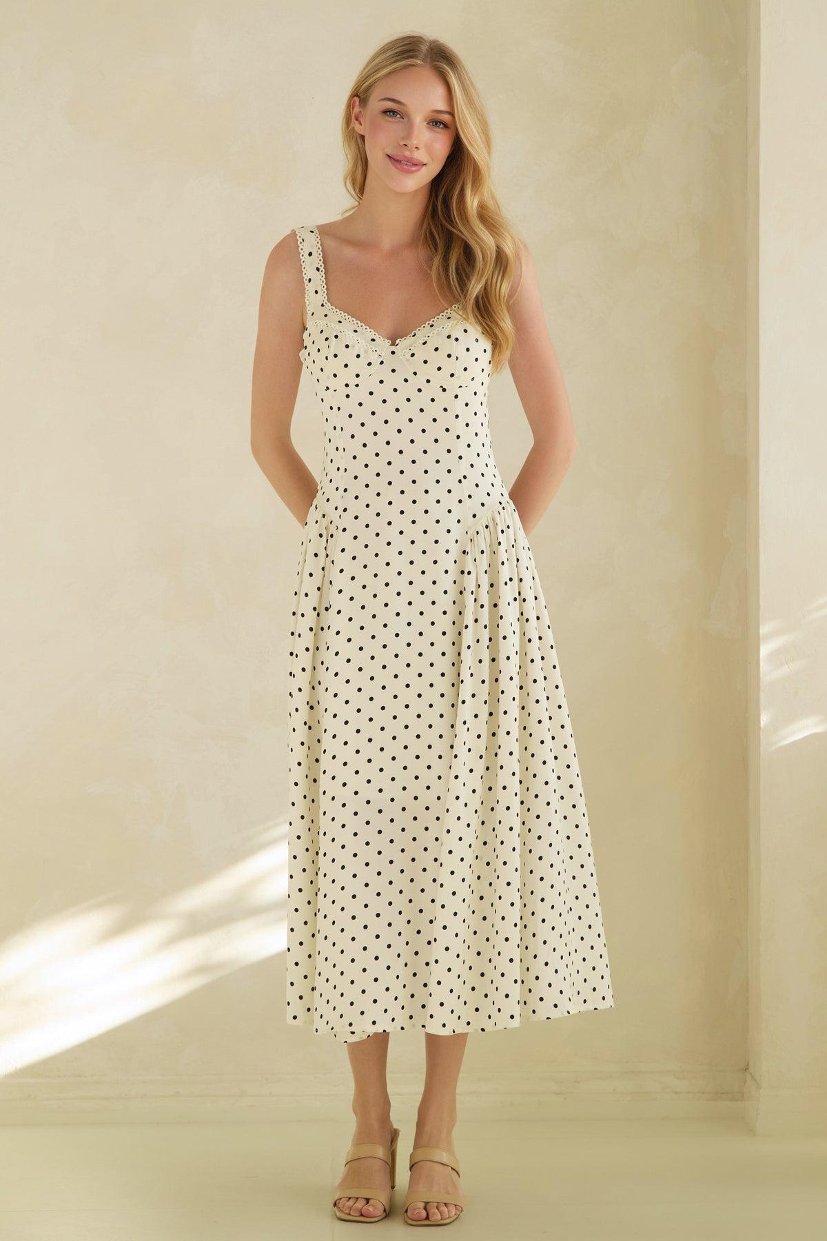 The Parisienne Polka-Dot Dress