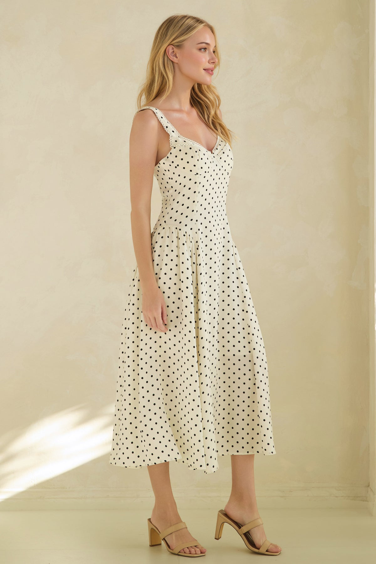 The Parisienne Polka-Dot Dress