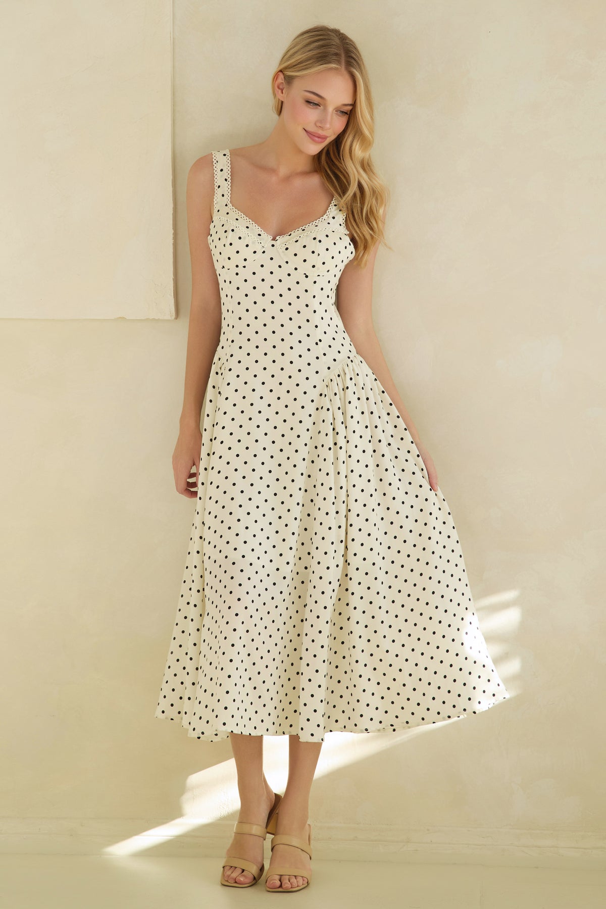 The Parisienne Polka-Dot Dress