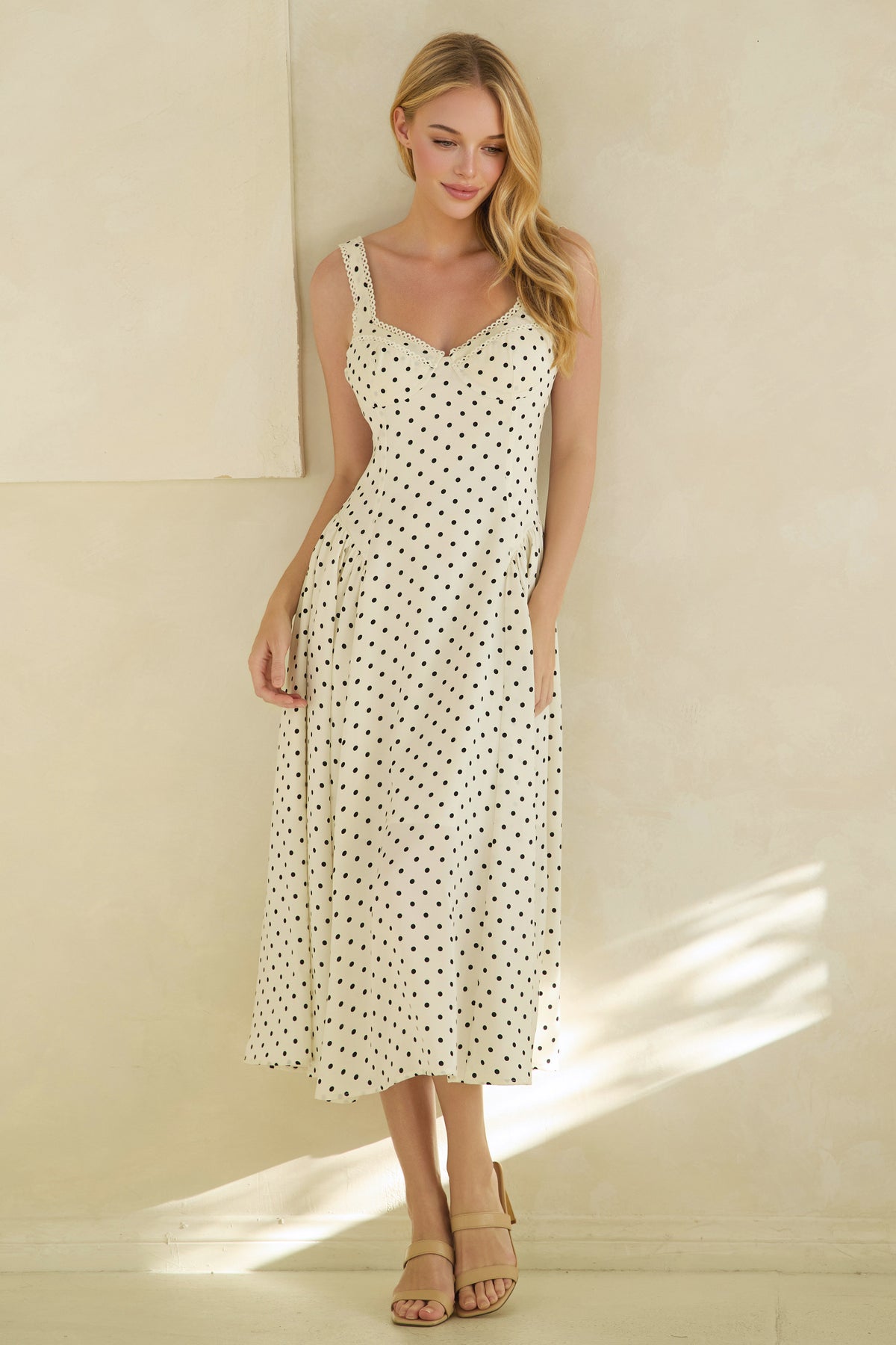 The Parisienne Polka-Dot Dress